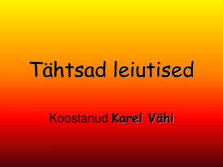 Tähtsad leiutised