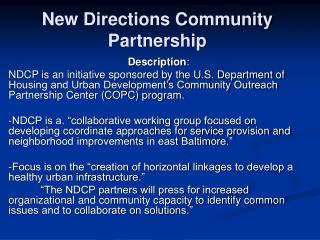 New Directions Community Partnership