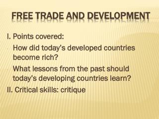 Free trade and development