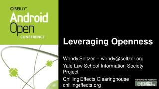 Leveraging Openness