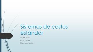 Sistemas de costos estándar