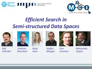 Efficient Search in Semi-structured Data Spaces