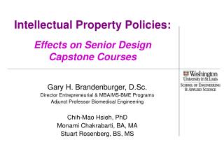 Intellectual Property Policies: Effects on Senior Design Capstone Courses