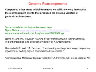 Genome Rearrangements