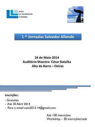 24 de Maio 2014 Auditório Maestro César Batalha Alto da Barra – Oeiras