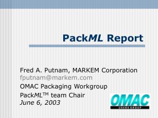 Pack ML Report