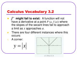 Calculus Vocabulary 3.2