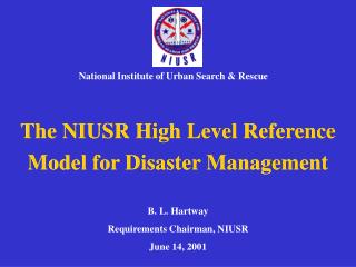 The NIUSR High Level Reference Model for Disaster Management