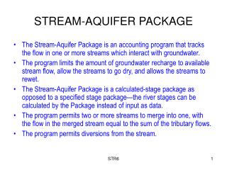 STREAM-AQUIFER PACKAGE