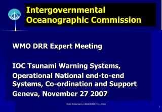 Intergovernmental Oceanographic Commission