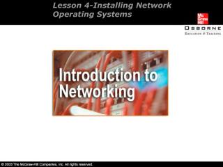 Lesson 4-Installing Network Operating Systems
