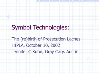 Symbol Technologies: