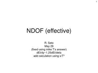 NDOF (effective)