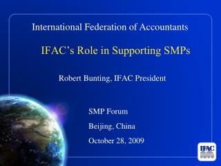 IFAC’s Role in Supporting SMPs