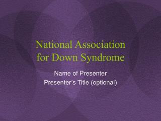 National Association for Down Syndrome