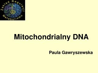 Mitochondrialny DNA Paula Gawryszewska