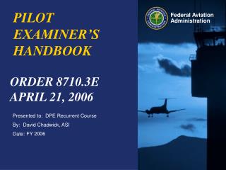 PILOT EXAMINER’S HANDBOOK