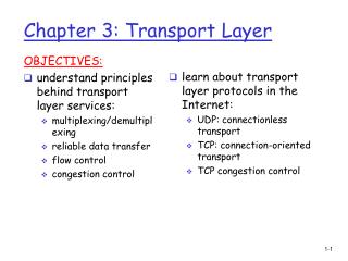 Chapter 3: Transport Layer