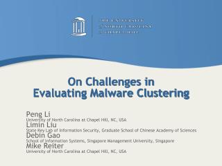 On Challenges in Evaluating Malware Clustering