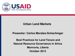 Urban Land Markets