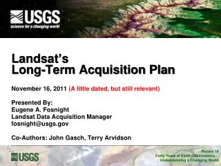 Landsat ’ s Long-Term Acquisition Plan