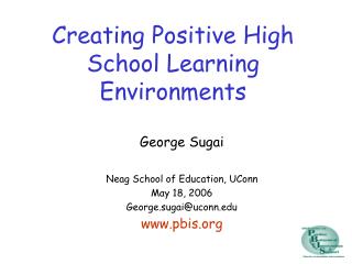 Creating Positive High School Learning Environments