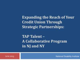 National Disability Institute