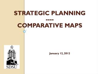 Strategic Planning ---- Comparative maps