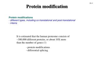 Protein modification