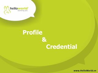 Profile &amp; Credential