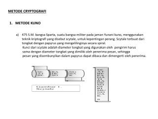 METODE CRYPTOGRAFI
