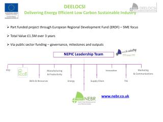 DEELOCSI 	Delivering Energy Efficient Low Carbon Sustainable Industry