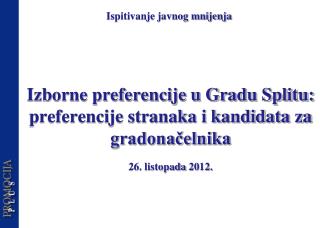 Izborne preferencije u Gradu Splitu: preferencije stranaka i kandidata za gradonačelnika
