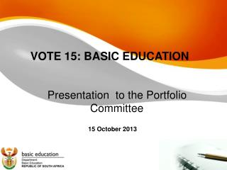 VOTE 15: BASIC EDUCATION