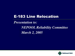 E-183 Line Relocation