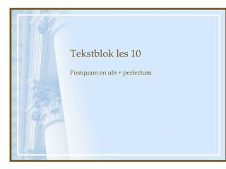 Tekstblok les 10