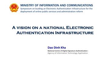 A vision on a national Electronic Authentication Infrastructure