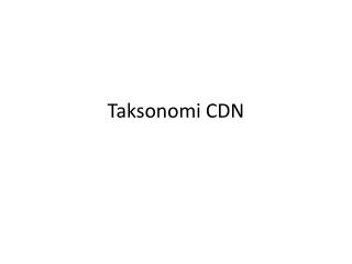 Taksonomi CDN