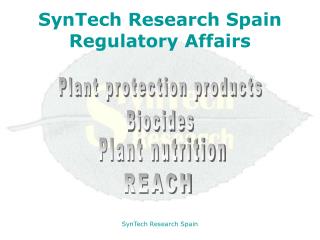 SynTech Research Spain Regulatory Affairs