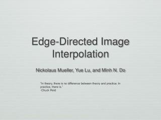Edge-Directed Image Interpolation