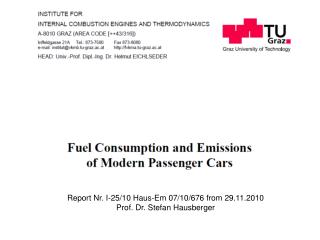 Report Nr. I-25/10 Haus-Em 07/10/676 from 29.11.2010 Prof. Dr. Stefan Hausberger
