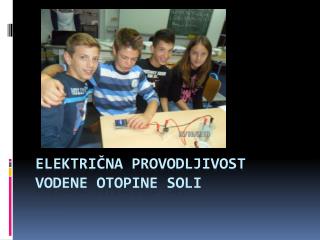 Električna provodljivost vodene otopine soli