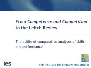 From Competence and Competition to the Leitch Review