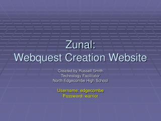 Zunal: Webquest Creation Website