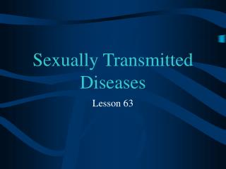 Sexually Transmitted Diseases