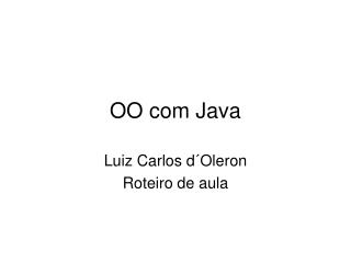 OO com Java