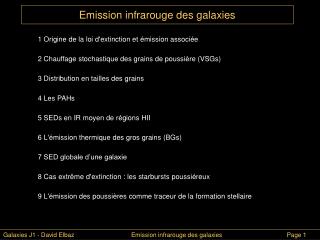 Emission infrarouge des galaxies