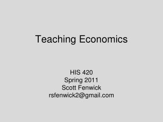 Teaching Economics