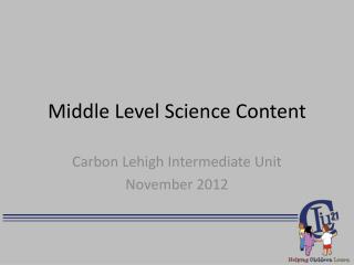 Middle Level Science Content