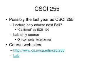 CSCI 255